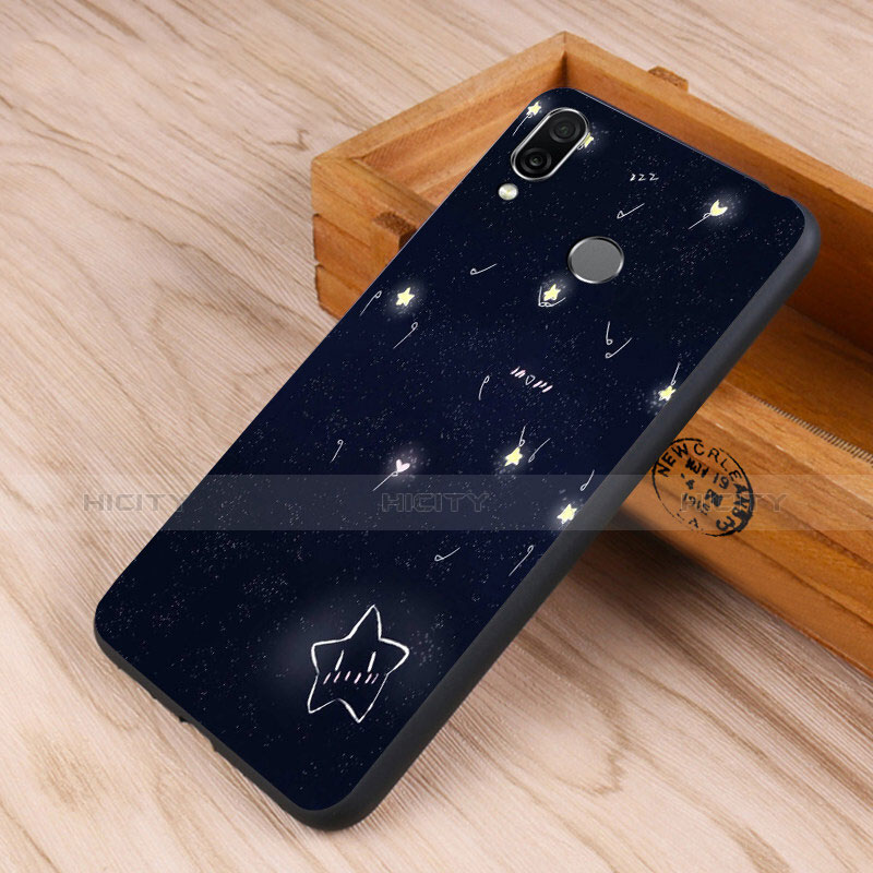 Funda Bumper Silicona Espejo Estrellado Carcasa S01 para Huawei Honor 10 Lite Negro