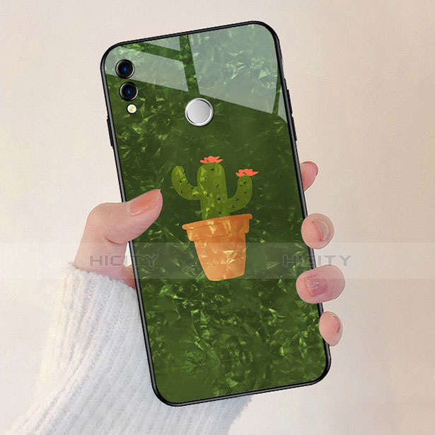 Funda Bumper Silicona Espejo Flores Carcasa para Huawei Honor View 10 Lite Verde