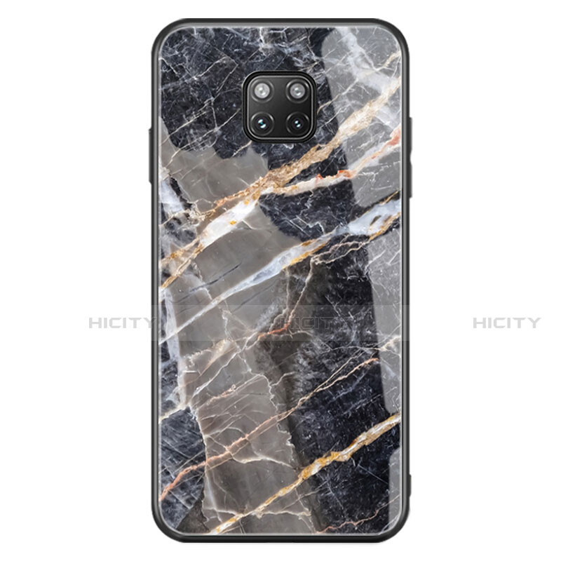 Funda Bumper Silicona Espejo Patron de Moda Carcasa K01 para Huawei Mate 20 Pro Negro