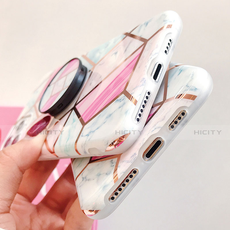 Funda Bumper Silicona Espejo Patron de Moda Carcasa para Apple iPhone 11 Pro Max Rosa