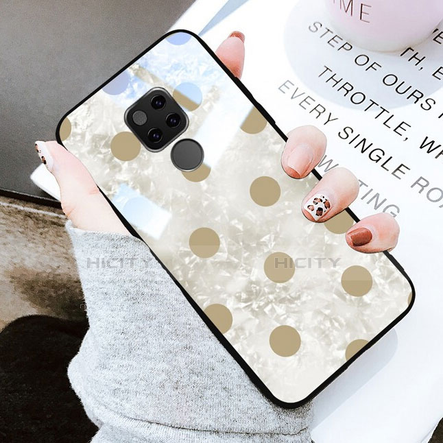 Funda Bumper Silicona Espejo Patron de Moda Carcasa para Huawei Mate 20 Oro