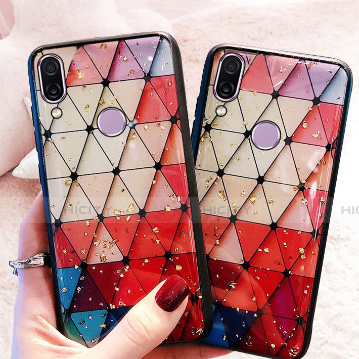 Funda Bumper Silicona Espejo Patron de Moda Carcasa para Huawei Nova 3e Vistoso