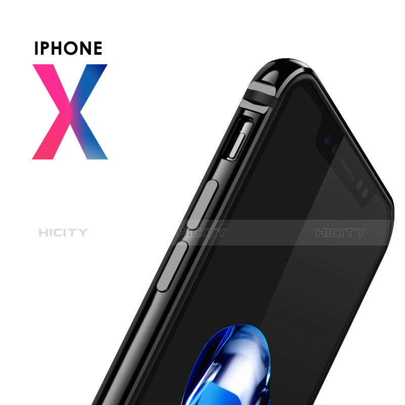 Funda Bumper Silicona Gel B02 para Apple iPhone Xs Negro