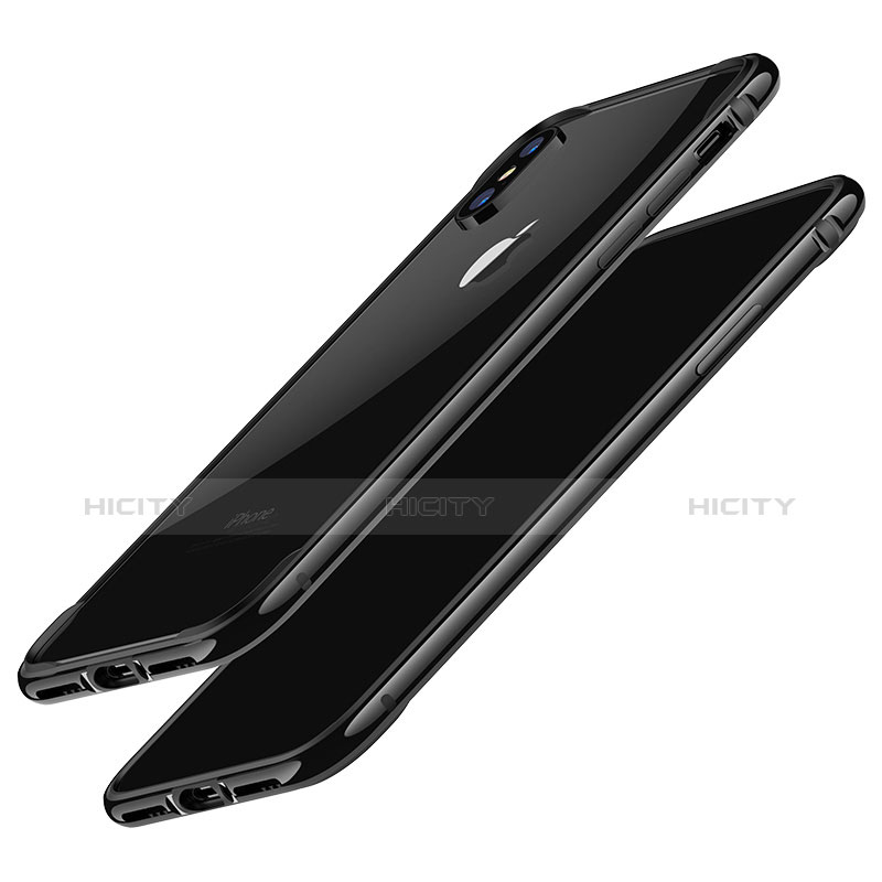 Funda Bumper Silicona Gel B02 para Apple iPhone Xs Negro