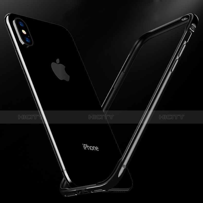 Funda Bumper Silicona Gel B02 para Apple iPhone Xs Negro