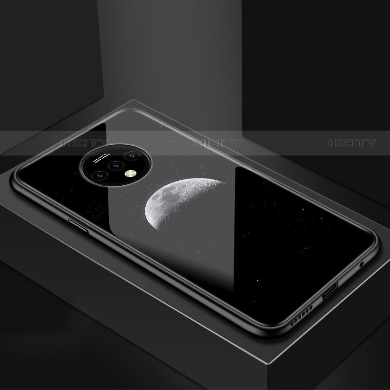 Funda Bumper Silicona Gel Espejo Estrellado Carcasa para OnePlus 7T Negro