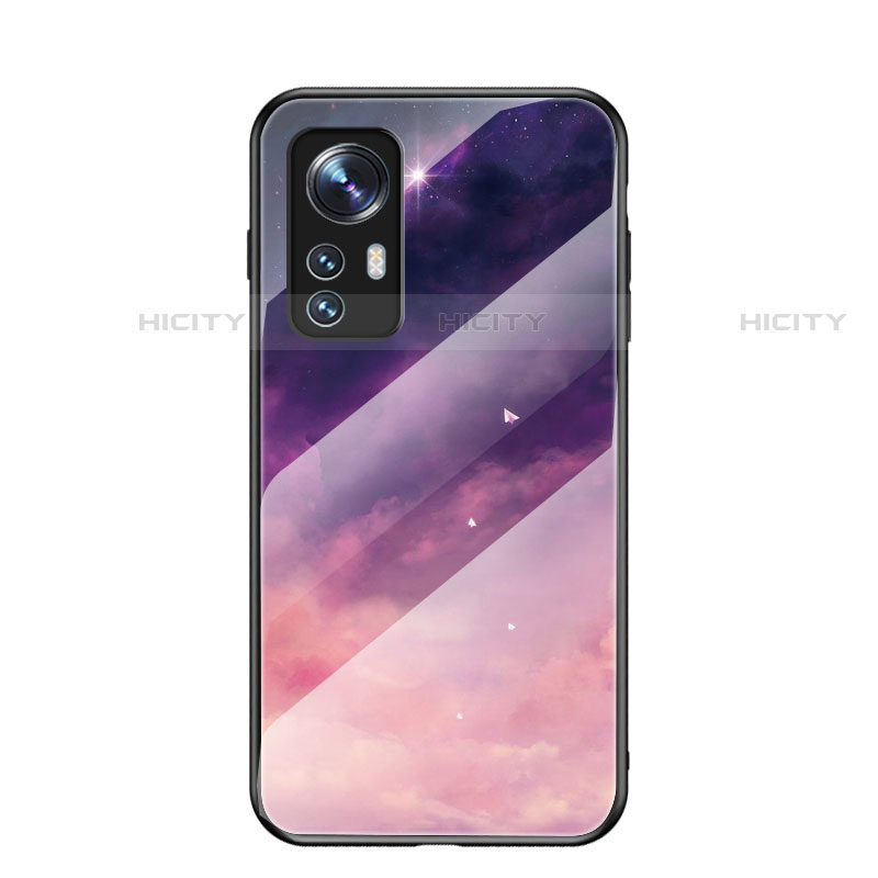 Funda Bumper Silicona Gel Espejo Estrellado Carcasa para Xiaomi Mi 12S 5G Morado