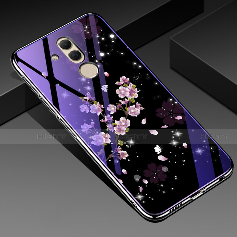 Funda Bumper Silicona Gel Espejo Flores Carcasa H01 para Huawei Mate 20 Lite