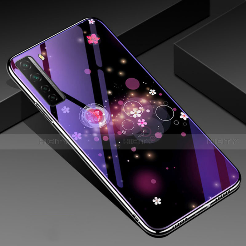 Funda Bumper Silicona Gel Espejo Flores Carcasa K01 para Huawei Nova 7 SE 5G