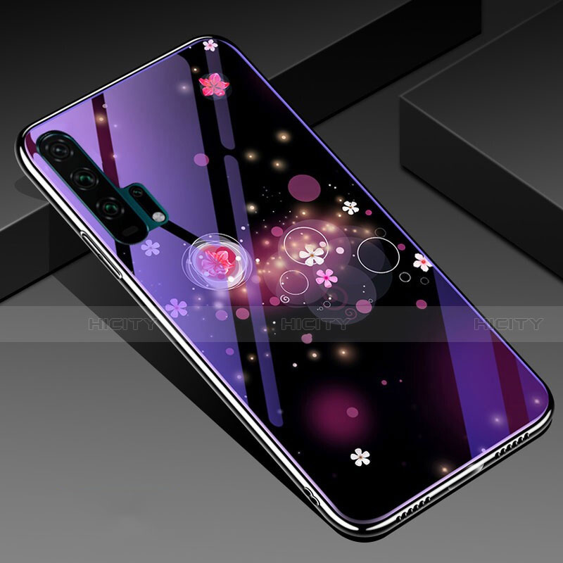 Funda Bumper Silicona Gel Espejo Flores Carcasa K02 para Huawei Honor 20 Pro