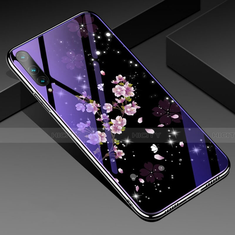 Funda Bumper Silicona Gel Espejo Flores Carcasa para Huawei Honor 9X Pro Multicolor