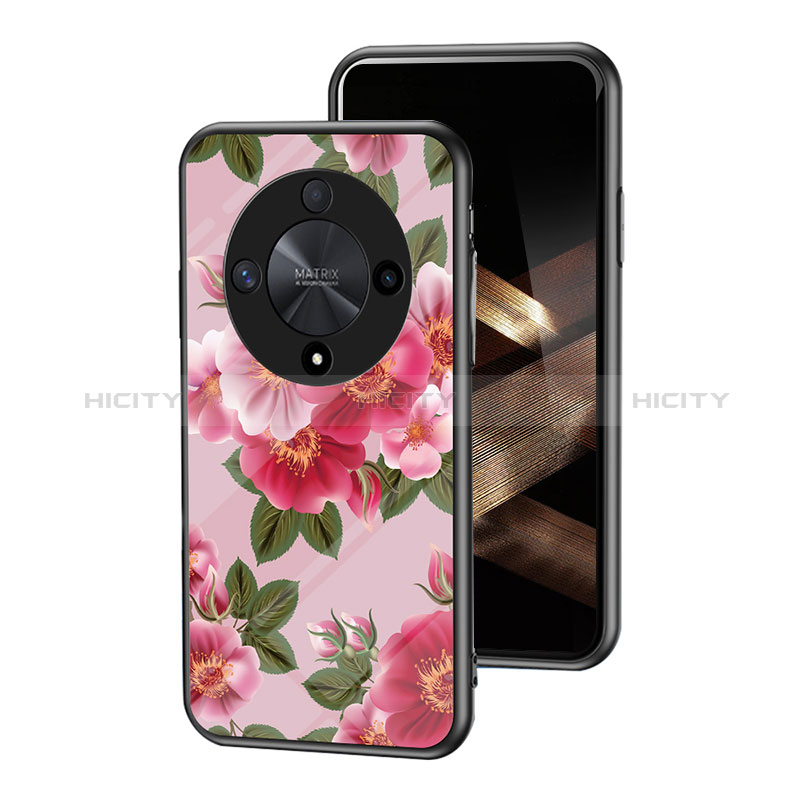 Funda Bumper Silicona Gel Espejo Flores Carcasa para Huawei Honor Magic6 Lite 5G