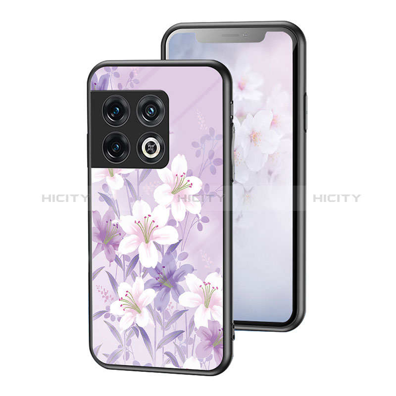 Funda Bumper Silicona Gel Espejo Flores Carcasa para OnePlus 10 Pro 5G