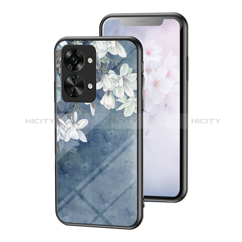 Funda Bumper Silicona Gel Espejo Flores Carcasa para OnePlus Nord 2T 5G