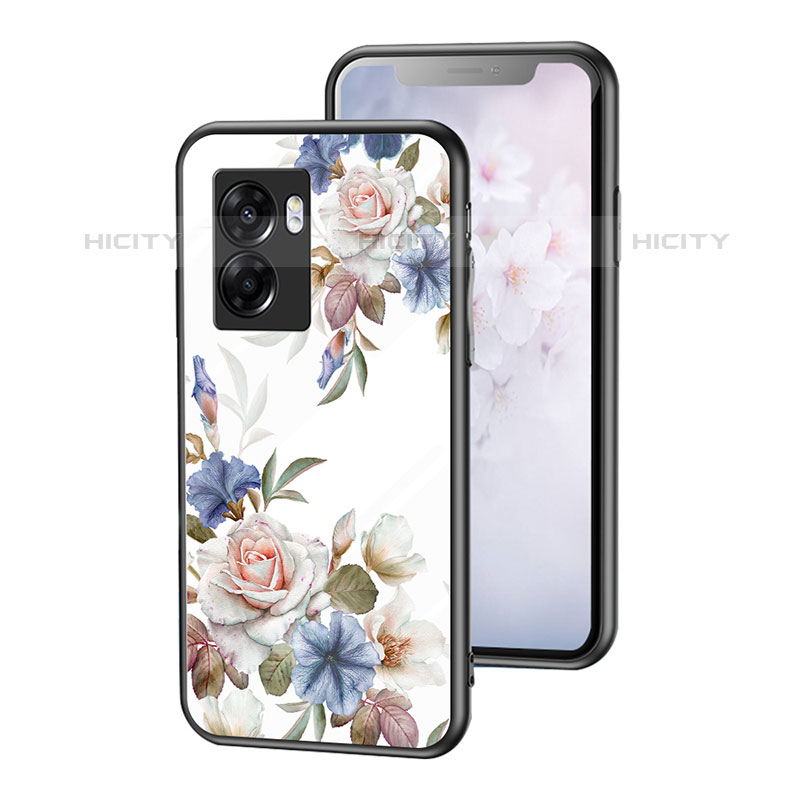 Funda Bumper Silicona Gel Espejo Flores Carcasa para OnePlus Nord N300 5G