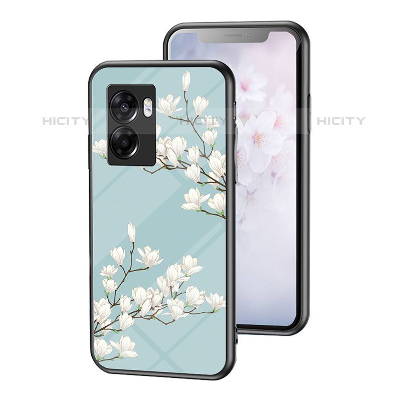 Funda Bumper Silicona Gel Espejo Flores Carcasa para OnePlus Nord N300 5G