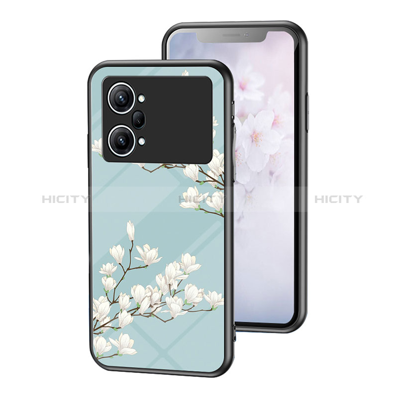 Funda Bumper Silicona Gel Espejo Flores Carcasa para Oppo K10 Pro 5G