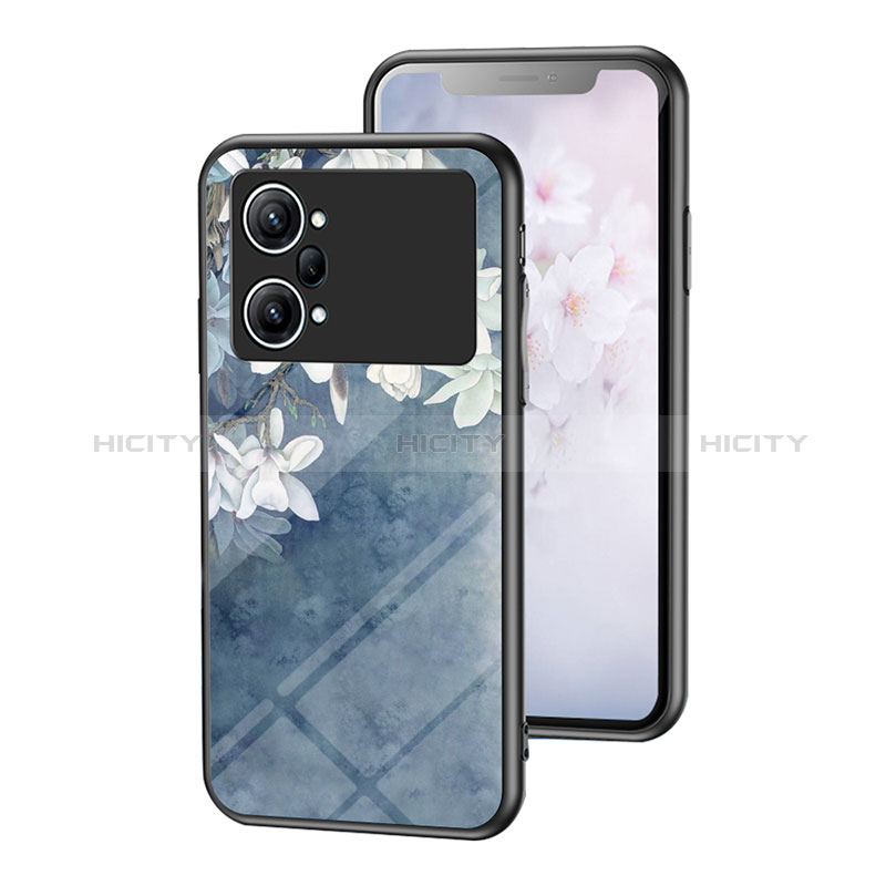 Funda Bumper Silicona Gel Espejo Flores Carcasa para Oppo K10 Pro 5G