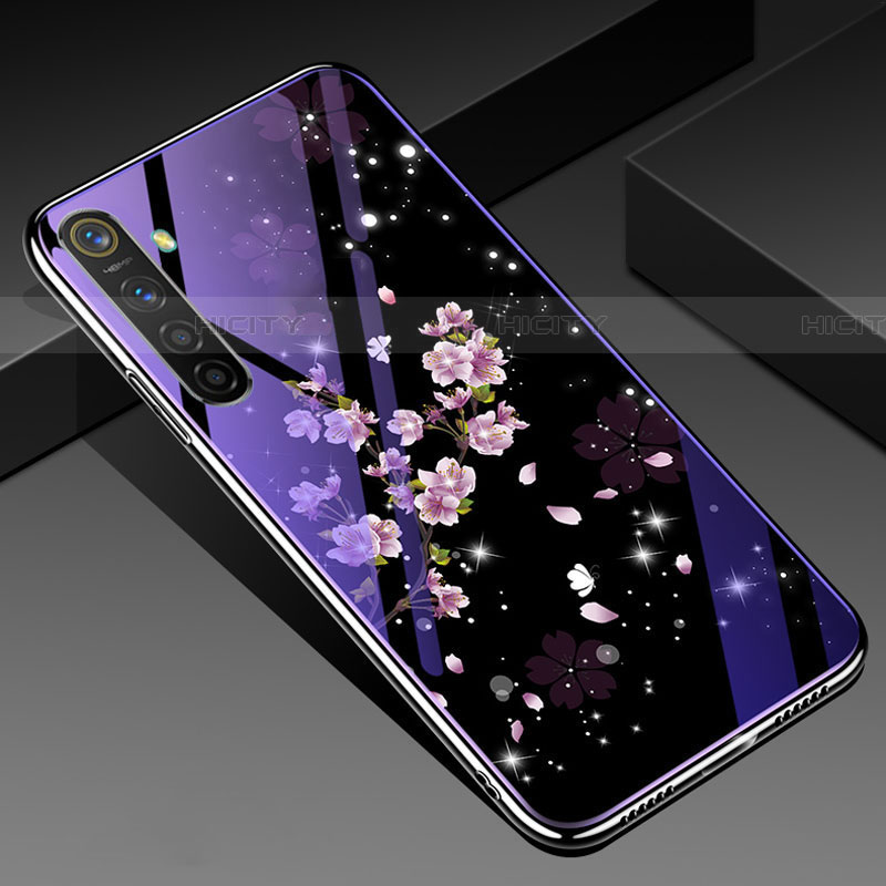 Funda Bumper Silicona Gel Espejo Flores Carcasa para Oppo K5 Multicolor