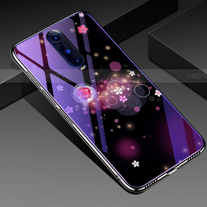 Funda Bumper Silicona Gel Espejo Flores Carcasa para Oppo RX17 Pro