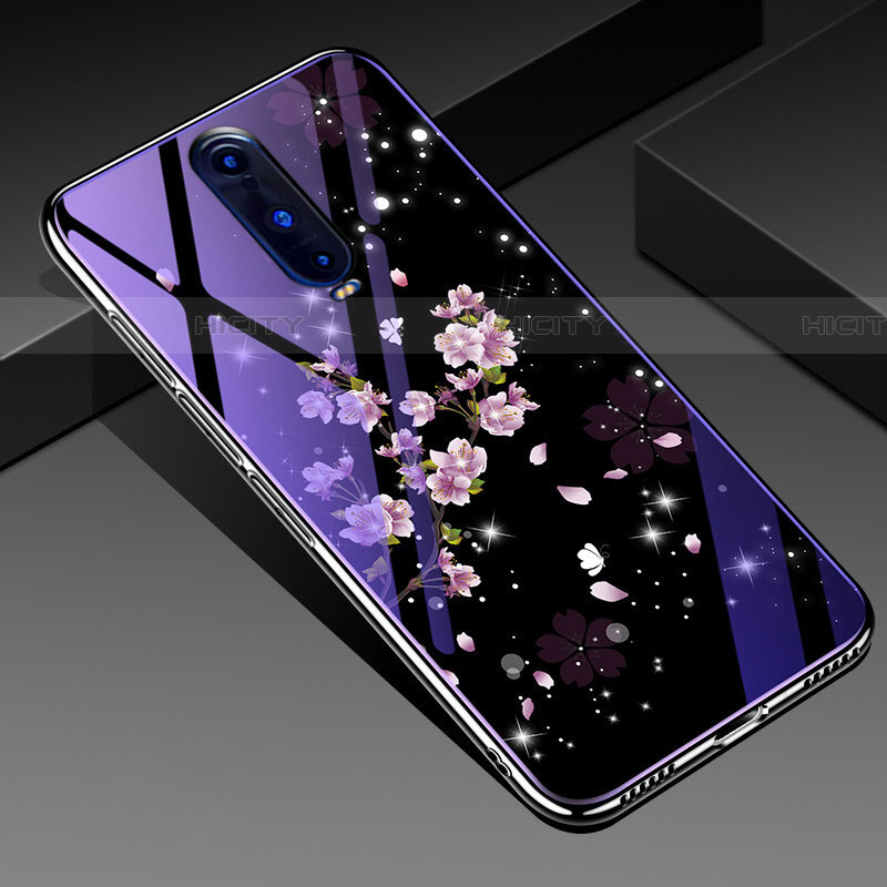 Funda Bumper Silicona Gel Espejo Flores Carcasa para Oppo RX17 Pro Multicolor