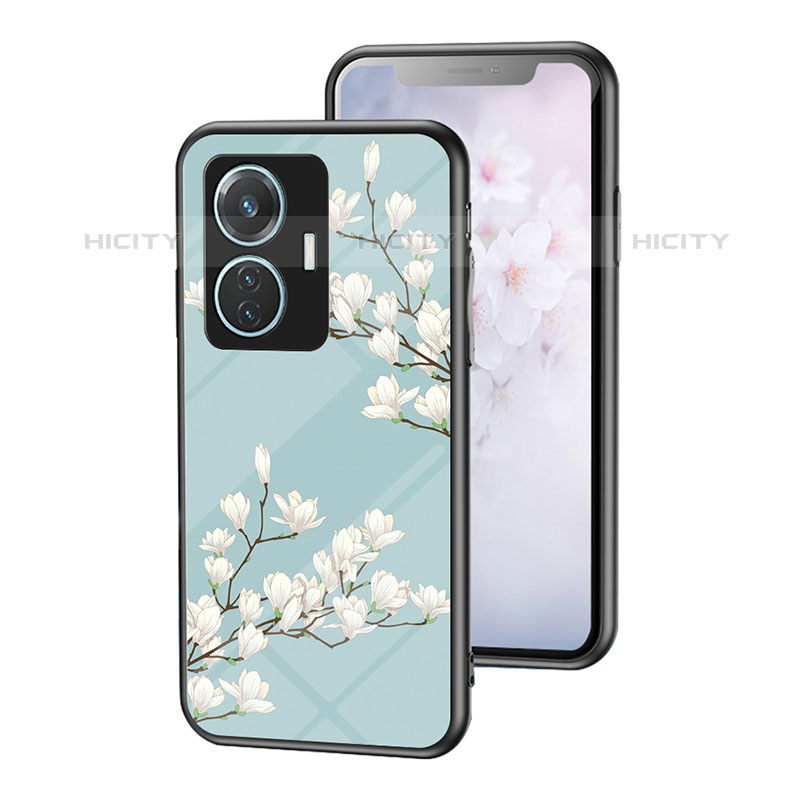 Funda Bumper Silicona Gel Espejo Flores Carcasa para Vivo T1 4G