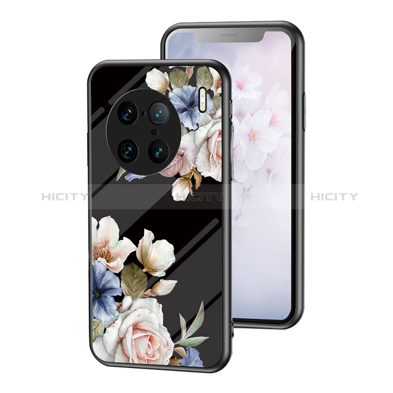 Funda Bumper Silicona Gel Espejo Flores Carcasa para Vivo X90 Pro+ Plus 5G