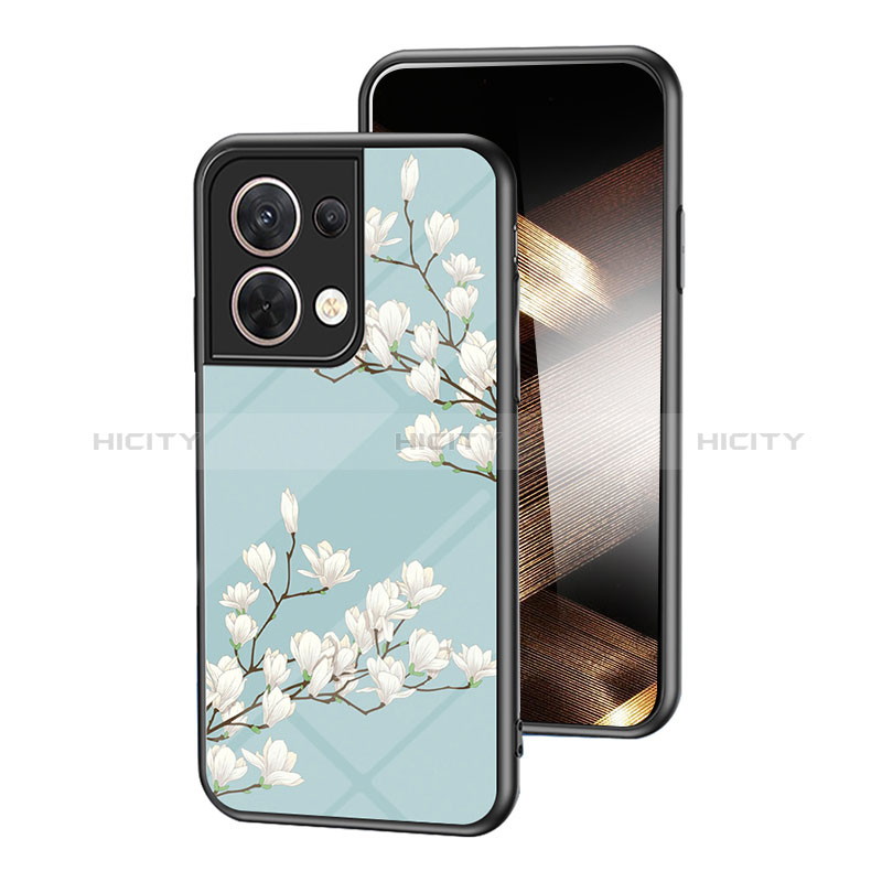 Funda Bumper Silicona Gel Espejo Flores Carcasa para Xiaomi Redmi Note 13 5G