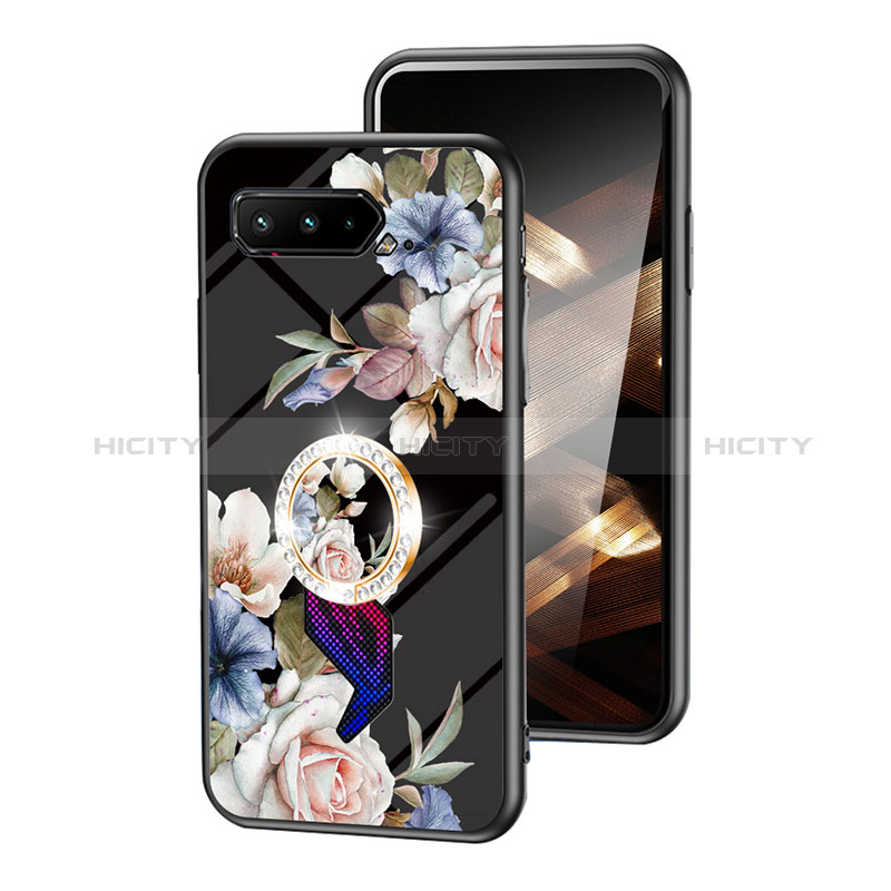 Funda Bumper Silicona Gel Espejo Flores Carcasa S01 para Asus ROG Phone 5 Pro