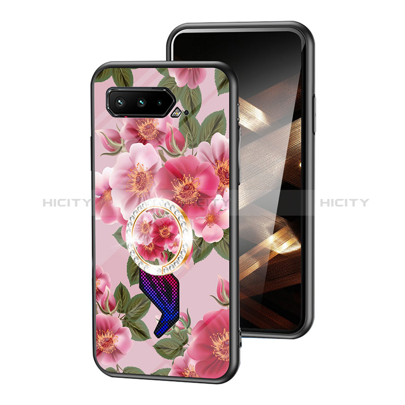 Funda Bumper Silicona Gel Espejo Flores Carcasa S01 para Asus ROG Phone 5 Pro