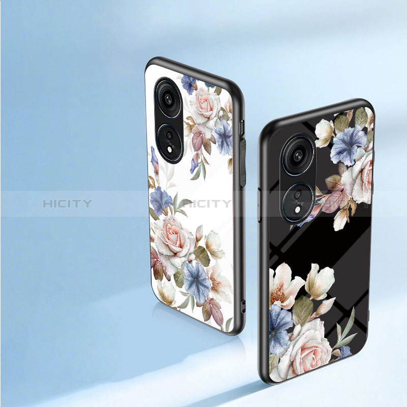 Funda Bumper Silicona Gel Espejo Flores Carcasa S01 para Huawei Honor X5 Plus