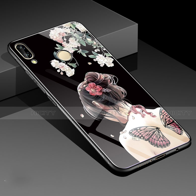 Funda Bumper Silicona Gel Espejo Flores Carcasa S01 para Huawei Nova 3e