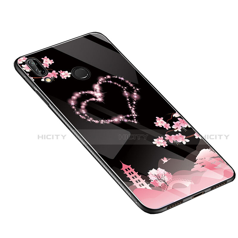 Funda Bumper Silicona Gel Espejo Flores Carcasa S01 para Huawei Nova 3e