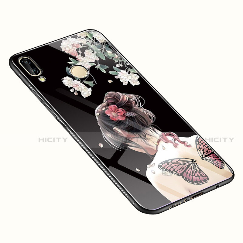 Funda Bumper Silicona Gel Espejo Flores Carcasa S01 para Huawei Nova 3e Vistoso