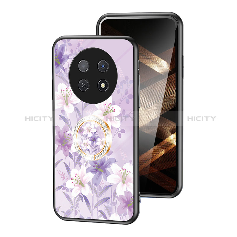 Funda Bumper Silicona Gel Espejo Flores Carcasa S01 para Huawei Nova Y91