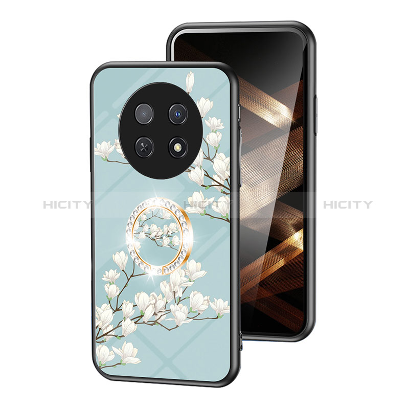 Funda Bumper Silicona Gel Espejo Flores Carcasa S01 para Huawei Nova Y91