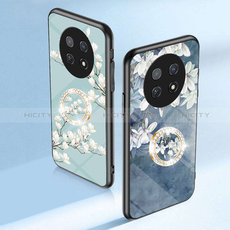 Funda Bumper Silicona Gel Espejo Flores Carcasa S01 para Huawei Nova Y91