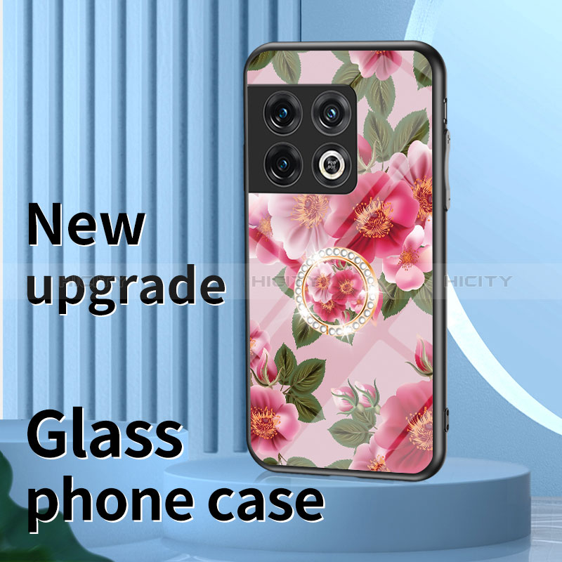 Funda Bumper Silicona Gel Espejo Flores Carcasa S01 para OnePlus 10 Pro 5G