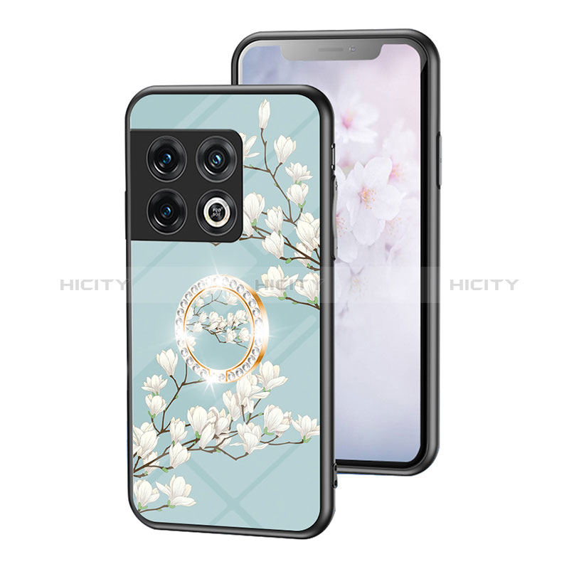 Funda Bumper Silicona Gel Espejo Flores Carcasa S01 para OnePlus 10 Pro 5G