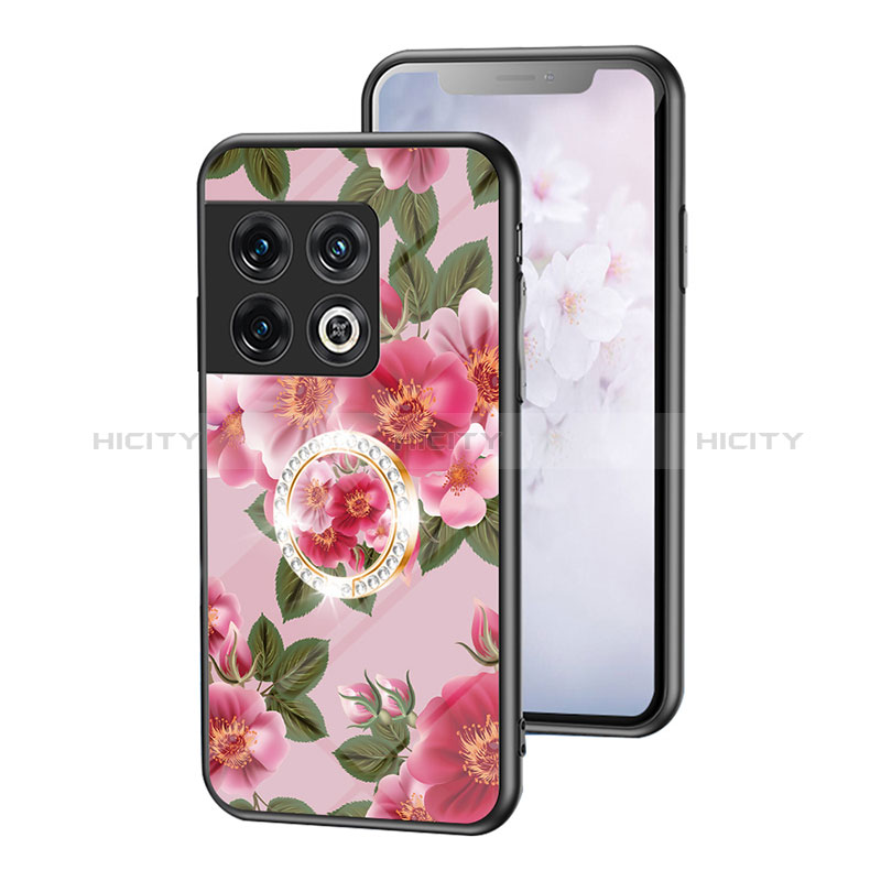 Funda Bumper Silicona Gel Espejo Flores Carcasa S01 para OnePlus 10 Pro 5G