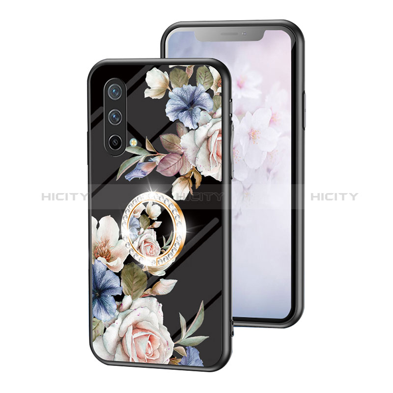 Funda Bumper Silicona Gel Espejo Flores Carcasa S01 para OnePlus Nord CE 5G