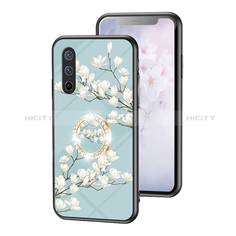 Funda Bumper Silicona Gel Espejo Flores Carcasa S01 para OnePlus Nord CE 5G