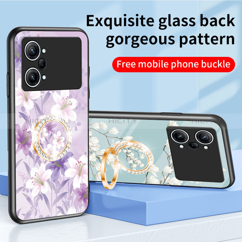 Funda Bumper Silicona Gel Espejo Flores Carcasa S01 para Oppo K10 Pro 5G