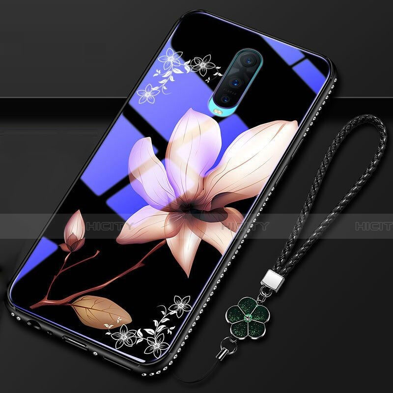 Funda Bumper Silicona Gel Espejo Flores Carcasa S01 para Oppo R17 Pro