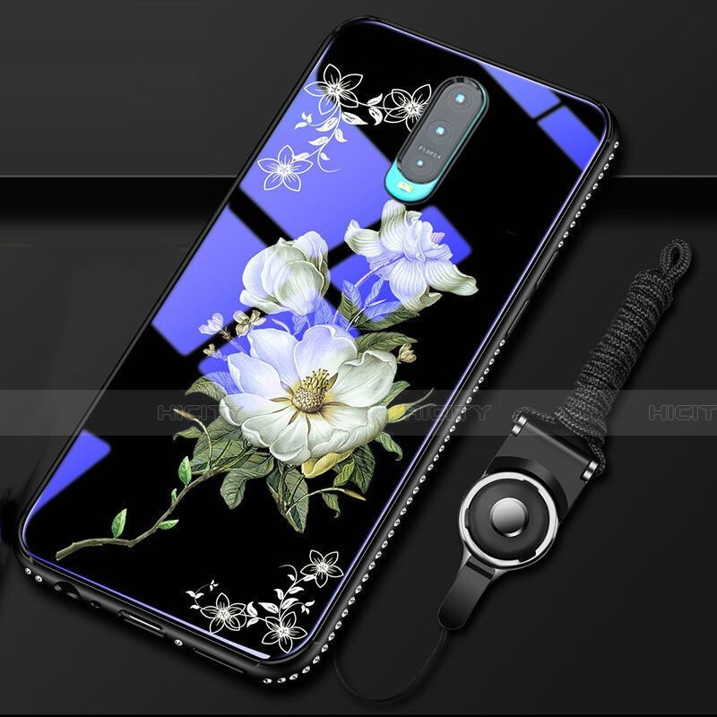 Funda Bumper Silicona Gel Espejo Flores Carcasa S01 para Oppo R17 Pro