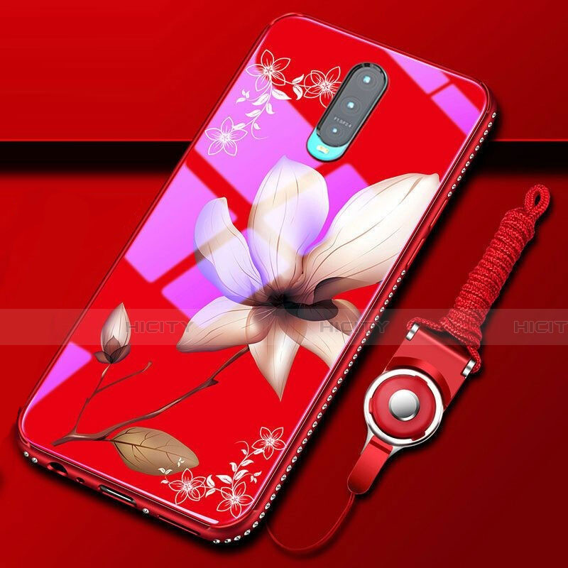 Funda Bumper Silicona Gel Espejo Flores Carcasa S01 para Oppo R17 Pro