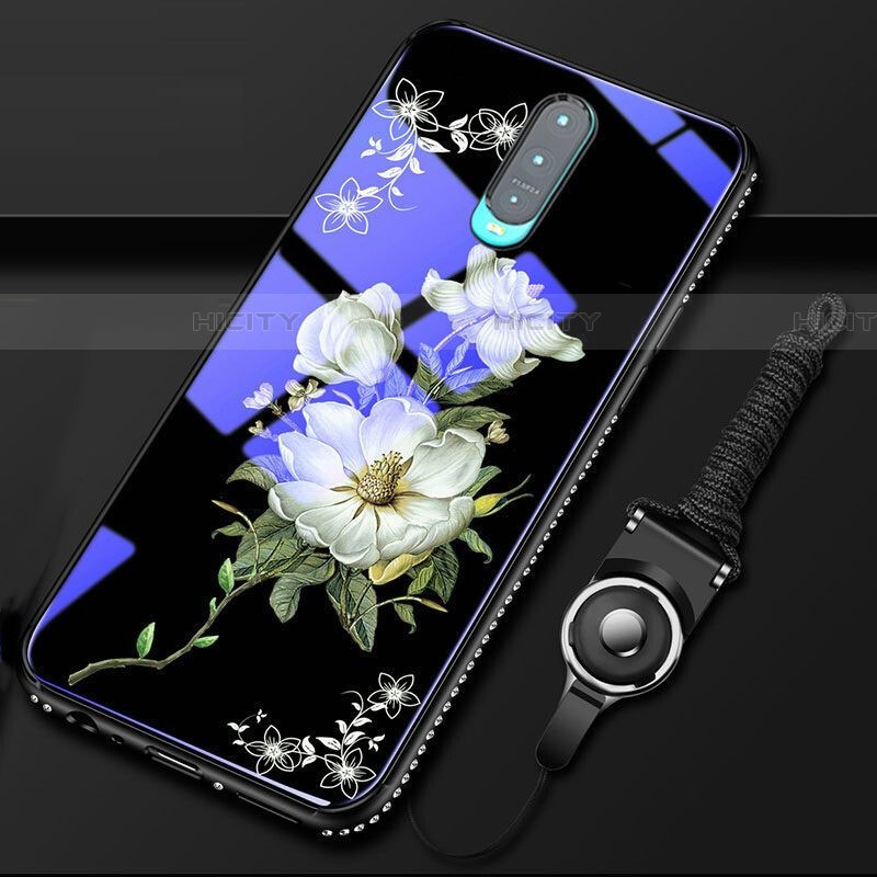 Funda Bumper Silicona Gel Espejo Flores Carcasa S01 para Oppo RX17 Pro