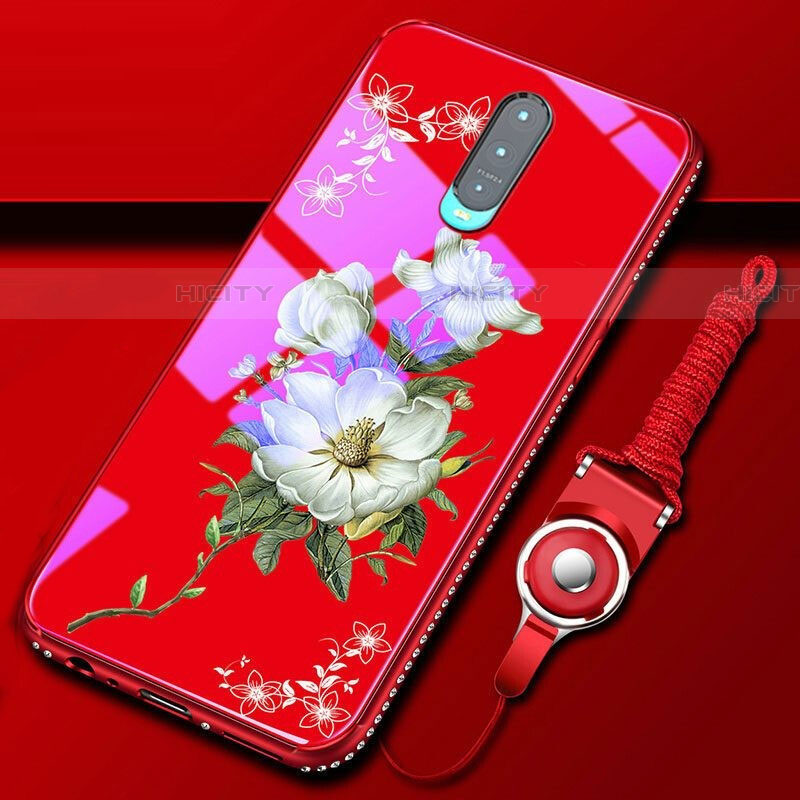 Funda Bumper Silicona Gel Espejo Flores Carcasa S01 para Oppo RX17 Pro