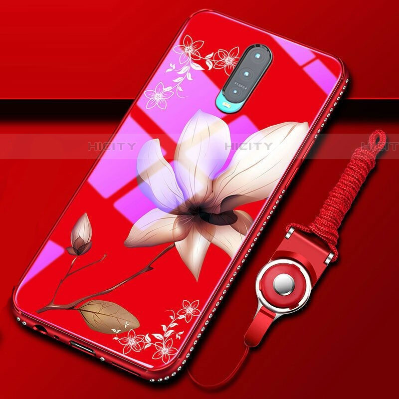 Funda Bumper Silicona Gel Espejo Flores Carcasa S01 para Oppo RX17 Pro