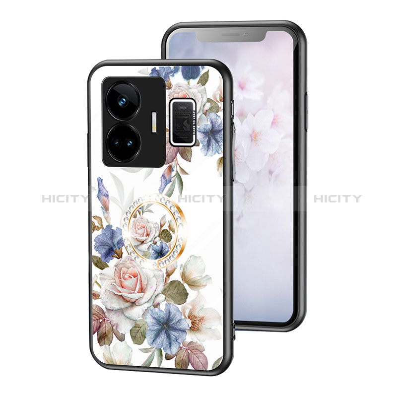 Funda Bumper Silicona Gel Espejo Flores Carcasa S01 para Realme GT Neo5 240W 5G